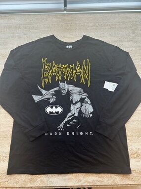 NEW 🆕 Batman Dark Knight Graphic Long-Sleeve Shirt - Black XL